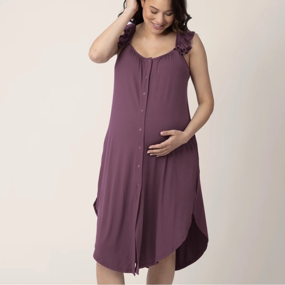 Kindred Bravely Mauve Maternity Nursing Nightgown